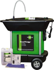 CRC - Free Standing Water-Based Mobile Parts Washer Kit - 25 Gal Max Operating Capacity, Plastic Tank, 42" Long x 48" Wide - Exact Tool & Supply
