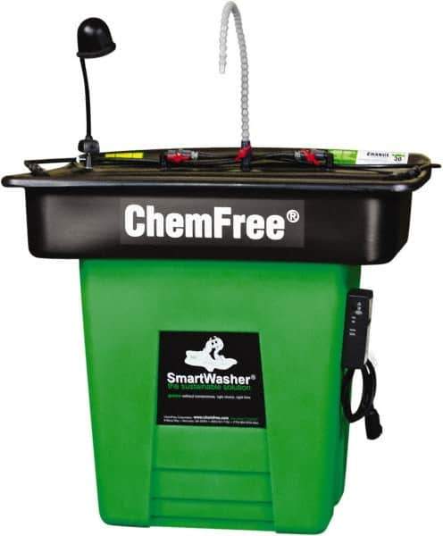 CRC - Free Standing Water-Based Parts Washer - 25 Gal Max Operating Capacity, Plastic Tank, 42" Long x 48" Wide - Exact Tool & Supply