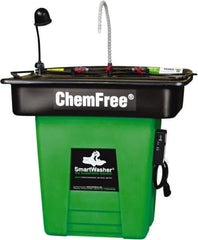 CRC - Free Standing Water-Based Parts Washer - 25 Gal Max Operating Capacity, Plastic Tank, 42" Long x 48" Wide - Exact Tool & Supply