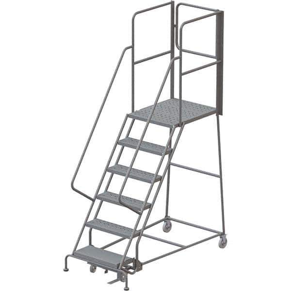 TRI-ARC - Rolling & Wall Mounted Ladders & Platforms Type: Rolling Warehouse Ladder Style: Rolling Platform Ladder - Exact Tool & Supply