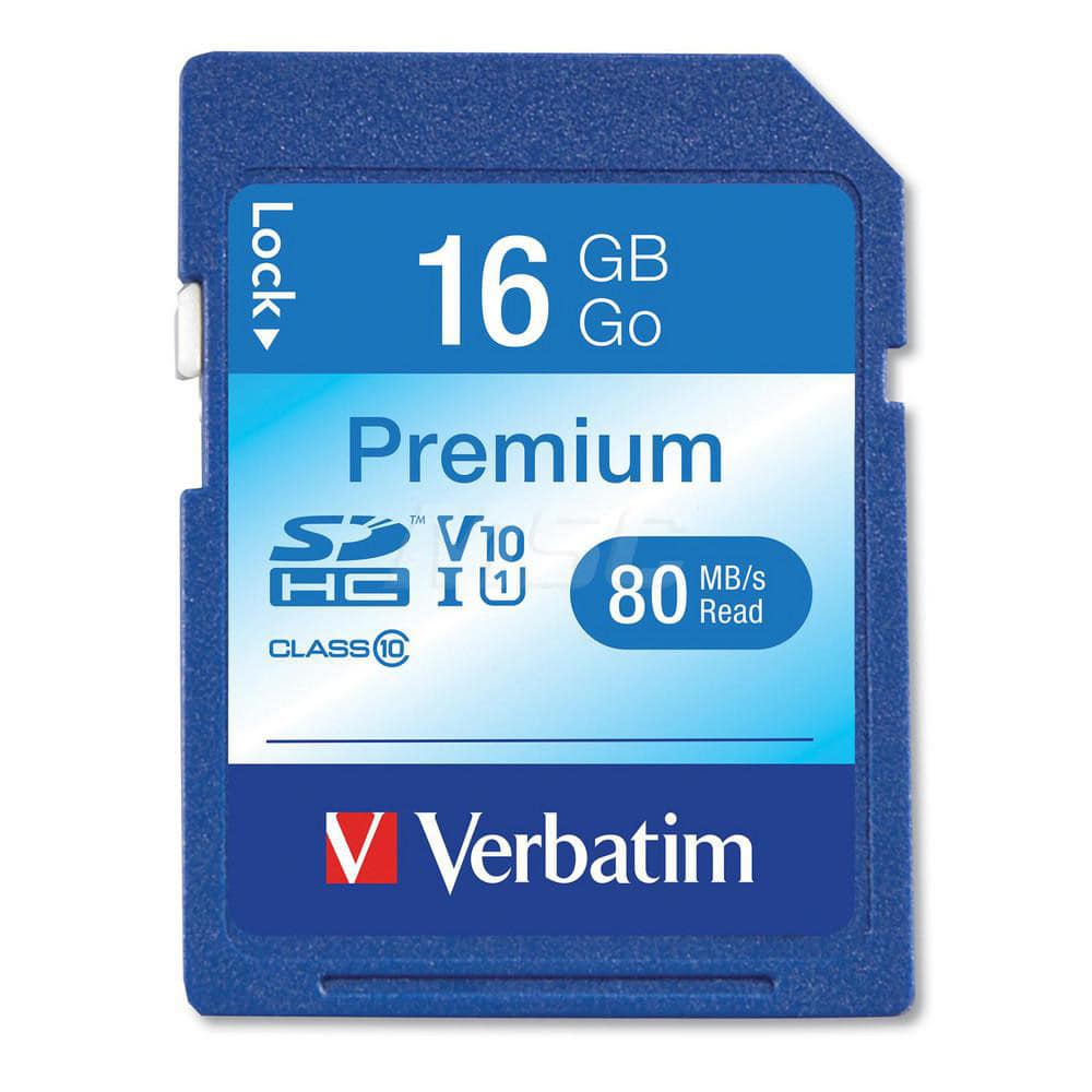 Verbatim - Office Machine Supplies & Accessories; Office Machine/Equipment Accessory Type: Memory Card ; For Use With: Point-And-Shoot Mid Range Camera ; Storage Capacity: 16GB - Exact Tool & Supply