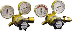 Detroit Torch - 540 CGA Inlet Connection, B Fitting, 30 Max psi, Oxy-Acetylene Welding Regulator - 9/16-18 Thread, Clockwise & Counterclockwise Rotation - Exact Tool & Supply