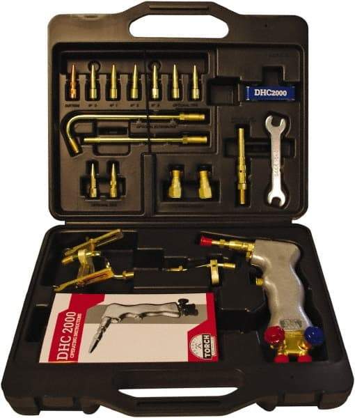 Detroit Torch - 1" Cutting Capacity, 1,470 BTU & CUFT, 3/8" Welding Capacity, Oxygen & Acetylene Torch Kit - Oxy-Acetylene Kit - Exact Tool & Supply