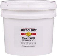 Rust-Oleum - 2 Gal Pail Silver Gray Epoxy Floor Coating - 100 Sq Ft/Gal Coverage, <100 g/L g/L VOC Content, Low Odor & Low VOC - Exact Tool & Supply