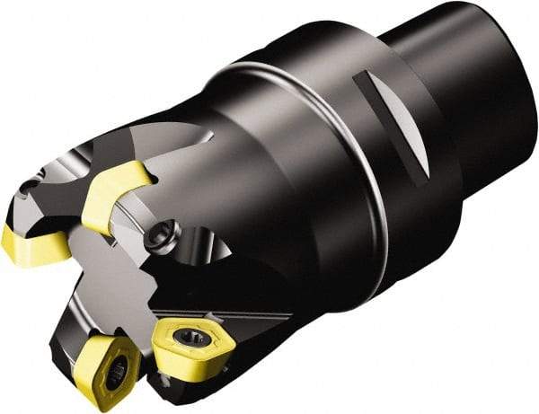 Sandvik Coromant - 37.4mm Cut Diam, 50mm Arbor Hole, 2mm Max Depth of Cut, 19° Indexable Chamfer & Angle Face Mill - 4 Inserts, 419R-1405 Insert, Right Hand Cut, Through Coolant, Series CoroMill 419 - Exact Tool & Supply