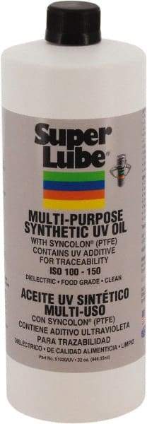 Synco Chemical - 1 Qt Bottle Oil with PTFE Direct Food Contact White Oil - Translucent, -45°F to 450°F, Food Grade - Exact Tool & Supply