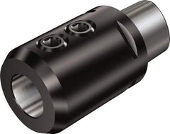 Sandvik Coromant - C6 Outside Modular Connection, 1-1/4" Hole Diam, Capto to Weldon Straight Shank Adapter - 85mm Projection, 54.4mm Nose Diam, 123mm OAL, Through Coolant - Exact Tool & Supply