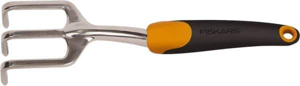 Fiskars - Handheld Cultivator - 6" Plastic Overmold Handle, Cast Aluminum Blade, 12" OAL - Exact Tool & Supply