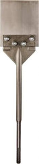 Milwaukee Tool - 6" Head Width, 25" OAL, 45/64" Shank Diam, Floor Scraper Chisel - SDS Max Drive, SDS Max Shank, Carbide - Exact Tool & Supply
