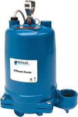 Goulds Pumps - 1-1/2 hp, 460 Amp Rating, 460 Volts, Single Speed Continuous Duty Operation, Effluent Pump - 3 Phase, Cast Iron Housing - Exact Tool & Supply