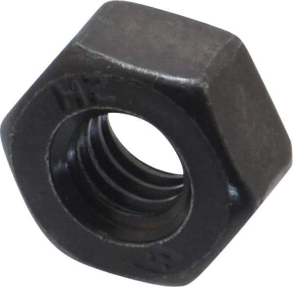 Value Collection - 5/16-18 UNC Steel Right Hand Heavy Hex Nut - 9/16" Across Flats, 19/64" High, Uncoated, 2B Class of Fit - Exact Tool & Supply