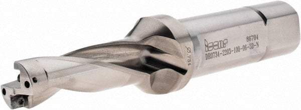 Iscar - 2.2" Max Drill Depth, 3xD, 47/64" Diam, Indexable Insert Drill - 1" Shank Diam, Straight Shank - Exact Tool & Supply
