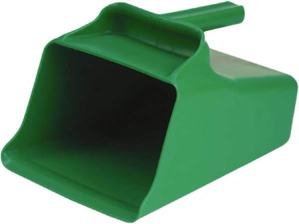 Remco - 128 oz Green Polypropylene Flat Bottom Scoop - 8.7" Wide x 6.7" Deep Bowl, 11" OAL - Exact Tool & Supply