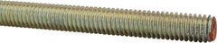 Value Collection - 3/8-16 UNC (Coarse), 6' Long, Alloy Steel Threaded Rod - Yellow Zinc-Plated Finish, Right Hand Thread - Exact Tool & Supply