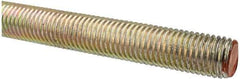 Value Collection - 3/4-10 UNC (Coarse), 3' Long, Alloy Steel Threaded Rod - Yellow Zinc-Plated Finish, Right Hand Thread - Exact Tool & Supply