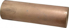 Made in USA - 2 Inch Outside Diameter x 6-1/2 Inch Long, Bronze Round Tube - 3/4 Inch Inside Diameter, Alloy SAE 841 Oil Impregnated Bronze, 5 Lb. Shipping Weight - Exact Tool & Supply