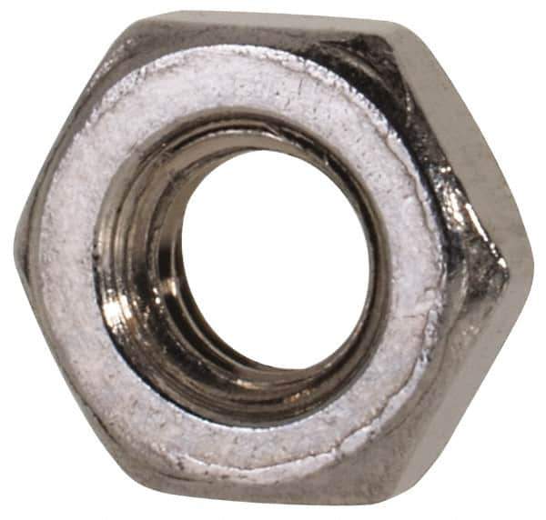 Value Collection - M3x0.50 Metric Coarse Stainless Steel Right Hand Hex Jam Nut - 5.5mm Across Flats, 1.8mm High, Uncoated - Exact Tool & Supply