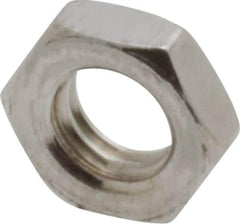 Value Collection - M5x0.80 Metric Coarse Stainless Steel Right Hand Hex Jam Nut - 8mm Across Flats, 2.7mm High, Uncoated - Exact Tool & Supply