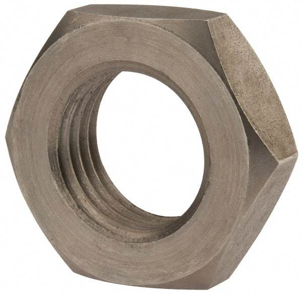 Value Collection - M27x3.00 Metric Coarse Stainless Steel Right Hand Hex Jam Nut - 41mm Across Flats, 13.5mm High, Uncoated - Exact Tool & Supply