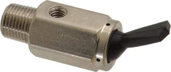 Specialty Mfr - 1/8M Non Exhaust Toggle Valve - 0.15 CV Rate, 150 Max psi, Detented Actuator - Exact Tool & Supply