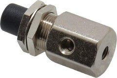 Specialty Mfr - 10-32 Non Exhaust Push Button Valve - 0.1 CV Rate, 150 Max psi, Normally Closed Actuator - Exact Tool & Supply