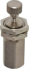 Specialty Mfr - 10-32 Female x Female Mini Needle Valve - 0.1 CV Rate, 150 Max psi, 5-Turn Adjustment - Standard - Exact Tool & Supply