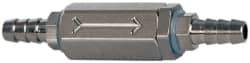 Specialty Mfr - 1/8" Barb x Barb Universal Check Valve - 0.06 CV Rate, 2.5 CFM, 150 Max psi - Exact Tool & Supply