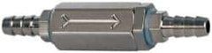 Specialty Mfr - 1/8" Barb x Barb Universal Check Valve - 0.06 CV Rate, 2.5 CFM, 150 Max psi - Exact Tool & Supply