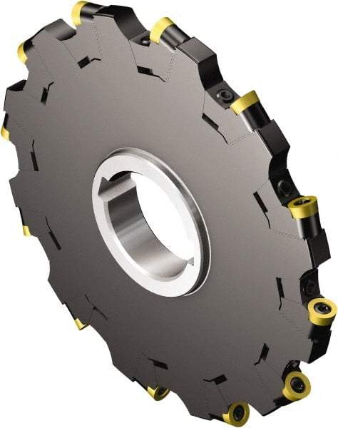 Sandvik Coromant - 1.25 Connection, 3/8" Cutting Width, 1.083" Depth of Cut, 1-1/4" Hole Diam, 8 Tooth Indexable Slotting Cutter - N331.32..Txx.. MQ Toolholder, RCKT 09 T3 00 Insert, Neutral Cutting Direction - Exact Tool & Supply