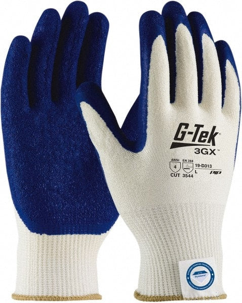 PIP - Size M (8), ANSI Cut Lvl A4, Puncture Lvl 4, Abrasion Lvl 3, Latex Coated Dyneema Diamond HPPE liner Cut Resistant Gloves - Exact Tool & Supply