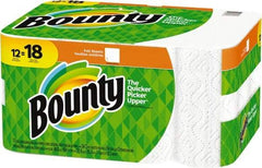 Bounty - Perforated Roll of 2 Ply White Paper Towels - 11" Wide - Exact Tool & Supply