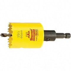 Starrett - 1-3/4" Diam, 2" Cutting Depth, Hole Saw - High Speed Steel Saw, Toothed Edge - Exact Tool & Supply