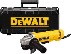 DeWALT - 4-1/2" Wheel Diam, 11,000 RPM, Corded Angle & Disc Grinder - 5/8-11 Spindle, 120 Volts, 11 Amps - Exact Tool & Supply