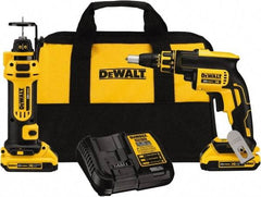 DeWALT - 20 Volt Cordless Tool Combination Kit - Includes Brushless Screwgun & Drywall Cutout Tool, Lithium-Ion Battery Included - Exact Tool & Supply