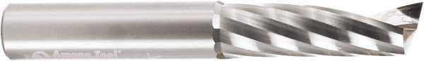 Amana Tool - 1/2" Cutting Diam x 1-5/8" Length of Cut, 1 Flute, Upcut Spiral Router Bit - Uncoated, Right Hand Cut, Solid Carbide, 3-1/2" OAL x 1/2" Shank Diam, 20° Helix Angle - Exact Tool & Supply