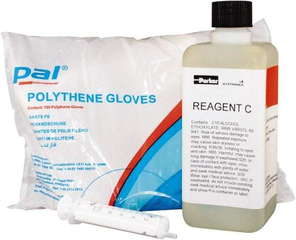Parker - 1ppm Display Resolution, Oil Check Monitor Base Number Test Kit - Measurement Ranges: TAN: 0-3, Viscostick: Go/No-Go, Insolubles: Qualitative, TBN: 0-80, Water in Oil: 0.02-1%, 200-10, 000ppm, 0-10%, 0-20% - Exact Tool & Supply