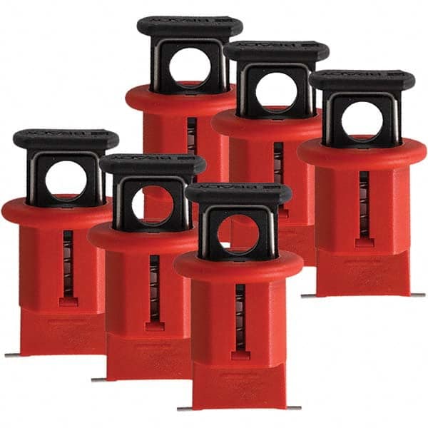 Brady - Pack of 6 Universal Miniature Circuit Breaker Lockouts - Exact Tool & Supply