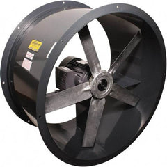 Americraft - 1 hp 24" Explosion Proof Direct Drive Tube Axial Duct Fan - 7,425 CFM at 0 Static Pressure, 1,725 RPM, Single Phase - Exact Tool & Supply