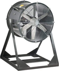 Americraft - 18" Blade, 1/4 hp, 3,050 CFM, Medium Floor Stand Industrial Circulation Fan - Floor Stand, 230/460 Volts, 1 Speed - Exact Tool & Supply
