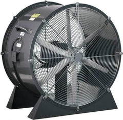 Americraft - 18" Blade, 1/4 hp, 3,050 CFM, Low Floor Stand Industrial Circulation Fan - Floor Stand, 230/460 Volts, 1 Speed - Exact Tool & Supply