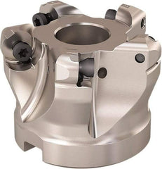 Seco - 2" Cut Diam, 0.236" Max Depth, 3/4" Arbor Hole, 5 Inserts, RP..12.. Insert Style, Indexable Copy Face Mill - R220.29 Cutter Style, 12,500 Max RPM, 1-1/2 High, Through Coolant, Series R220.29 - Exact Tool & Supply