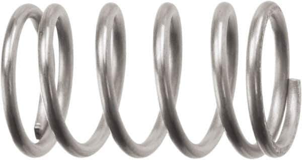 Associated Spring Raymond - 49.2mm OD, 3.76mm Wire, 5-1/2" Free Length, Compression Spring - 14.08 Lb Spring Rating, 183.52 N Max Work Load, Stainless Steel - Exact Tool & Supply