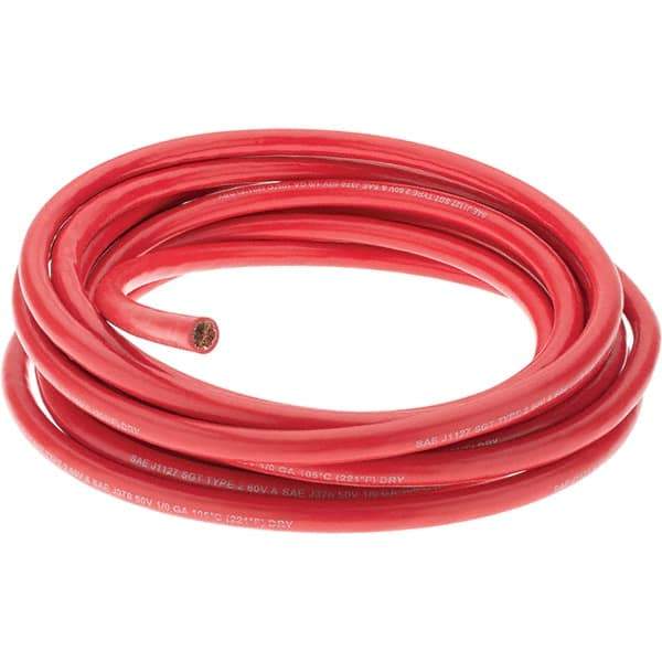 EastPenn - 1/0 Gauge Top Post Cable - Red, 25" Long - Exact Tool & Supply