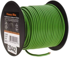 EastPenn - 14 AWG Automotive Plastic Insulated, Single Conductor Wire - 100' Long, Green - Exact Tool & Supply