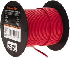 EastPenn - 16 AWG Automotive Plastic Insulated, Single Conductor Wire - 100' Long, Red - Exact Tool & Supply