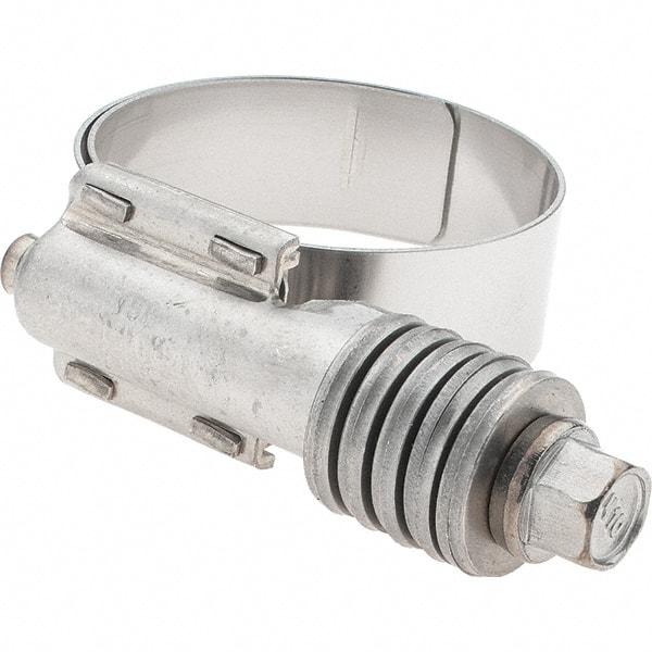 Made in USA - 1 to 1-3/4" Diam, Stainless Steel Worm Drive Clamp - Exact Tool & Supply