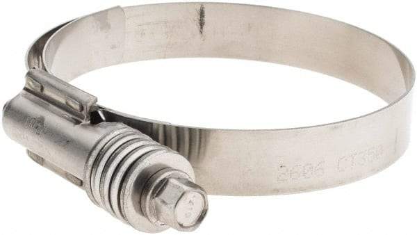 Made in USA - 2-3/4 to 3-5/8" Diam, Stainless Steel Worm Drive Clamp - Exact Tool & Supply