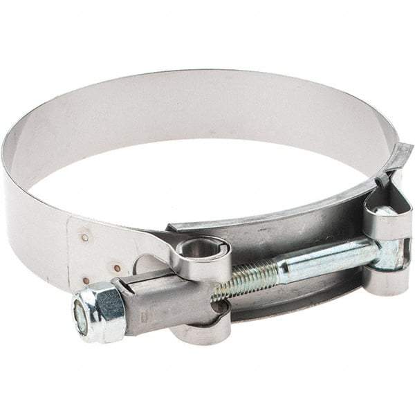 Made in USA - Bolt Clamps Type: T-Bolt Hose Clamp Minimum Diameter (Decimal Inch): 3.2500 - Exact Tool & Supply
