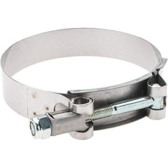 Made in USA - Bolt Clamps Type: T-Bolt Hose Clamp Minimum Diameter (Decimal Inch): 3.2500 - Exact Tool & Supply