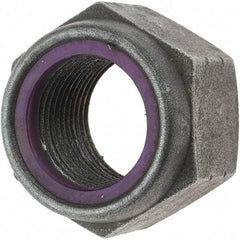Value Collection - 1-1/8 - 12 UNF Grade 8 Hex Lock Nut with Nylon Insert - 1-5/8" Width Across Flats, 1-11/64" High, Uncoated - Exact Tool & Supply